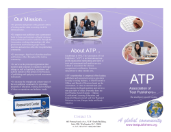 an ATP membership brochure