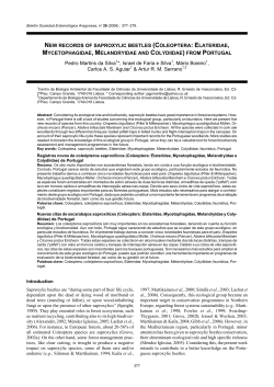 NEW RECORDS OF SAPROXYLIC BEETLES