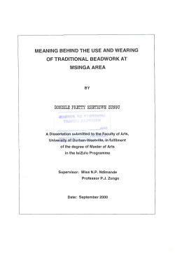 meaning behind the use and &middot;wearing of traditional beadwork at