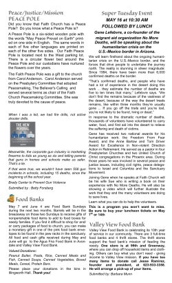 Peace Justice Mission in May June 2017