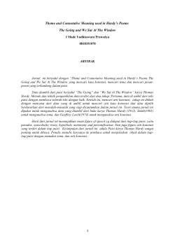 Theme and Connotative Meaning used in Hardy`s Poems The Going