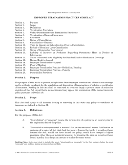 Model Regulation Service&mdash;January 2001