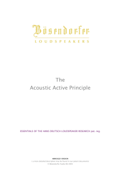 The Acoustic Active Principle