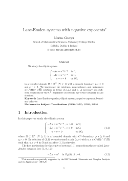 Lane-Emden systems with negative exponents&lowast;