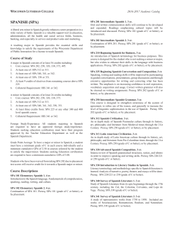 SPANISH (SPA) - Wisconsin Lutheran College