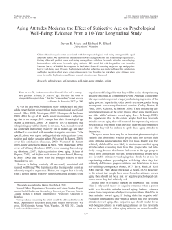 Aging Attitudes Moderate the Effect of Subjective Age