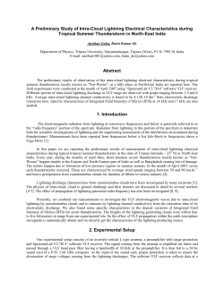 A Preliminary Study of Intra-Cloud Lightning Electrical