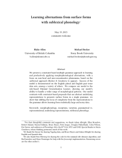 Learning alternations from surface forms with sublexical