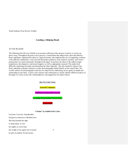 Peer Review Exhibit