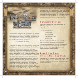 The Hobbit: Over Hill and Under Hill rules