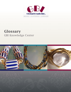 Glossary - Global Beads