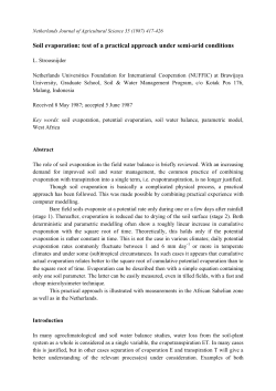 Soil evaporation: test of a practical approach under semi arid