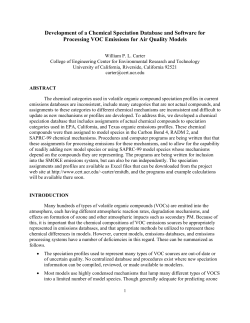 Development of a Chemical Speciation