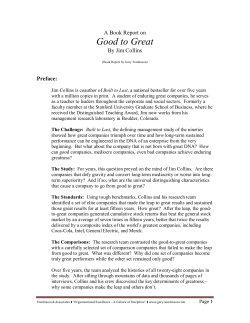 Good to Great - Gary Tomlinson