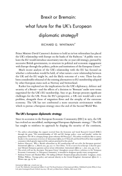 Brexit or Bremain - UK in a Changing Europe