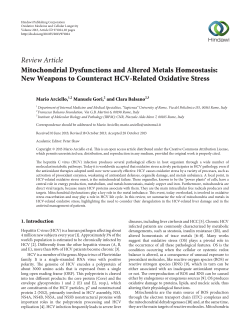 Mitochondrial Dysfunctions and Altered Metals Homeostasis: New