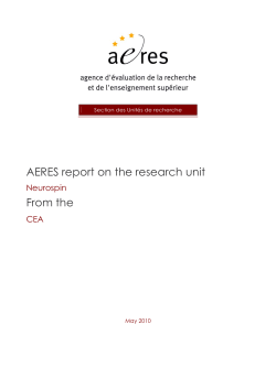 AERES report on the research unit From the