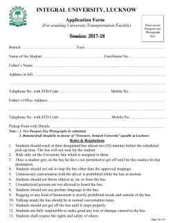 Application Form for Transport Facility