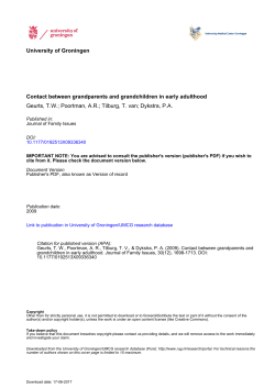 University of Groningen Contact between grandparents and