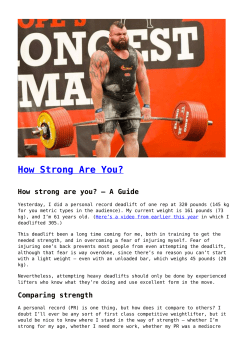 How Strong Are You? - Rogue Health and Fitness