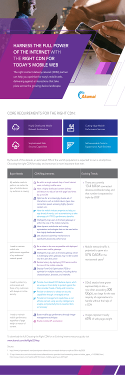 Choosing the Right CDN for Mobile Web Performance | Infographic