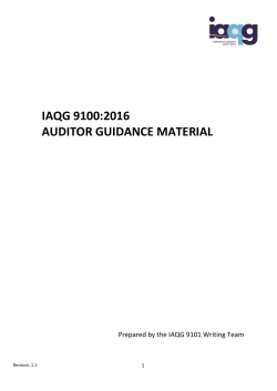 iaqg 9100:2016 auditor guidance material