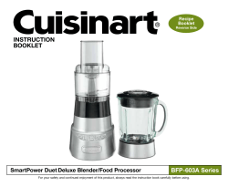 Cuisinart 46218 Blender Installation and