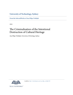 The Criminalisation of the Intentional Destruction of