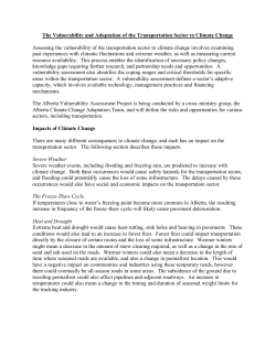 The Vulnerability and Adaptation of the Transportation Sector to