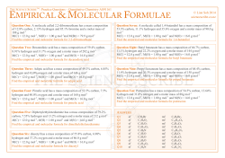 Mastery Guide - Empirical/Molecular