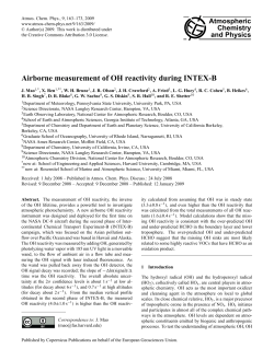 Airborne measurement of OH reactivity during INTEX-B