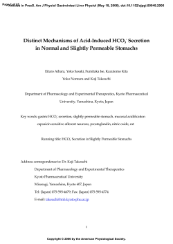 Distinct Mechanisms of Acid-Induced HCO3