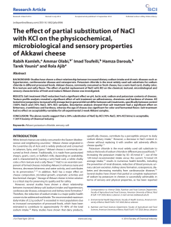 The effect of partial substitution of NaCl with KCl on the