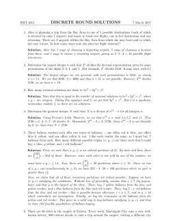 DISCRETE ROUND SOLUTIONS - Berkeley Math Tournament