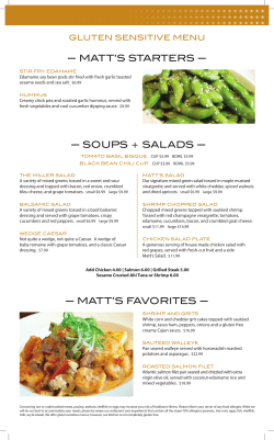 Gluten Sensitive - Matt the Miller`s