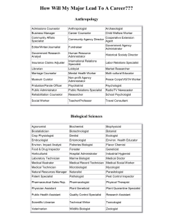 Major-related occupations