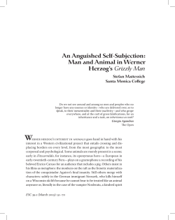 An Anguished Self-Subjection: Man and Animal in Werner Herzog`s