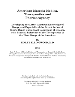 American Materia Medica, Therapeutics and