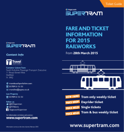 Fares information leaflet