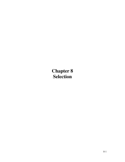 Chapter 8 Selection