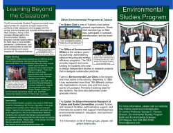 Other Environmental Programs at Tulane
