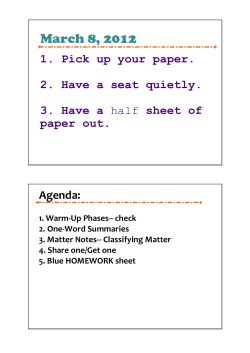 March 8, 2012 - Perry Local Schools