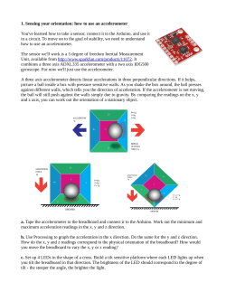 1. Sensing your orientation: how to use an