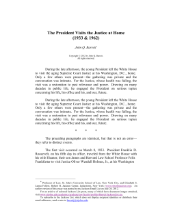 The President Visits the Justice at Home (1933