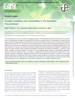 Drought avoidance and vulnerability in the