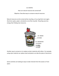 15.5 NOTES How can natural resources be conserved? Objective