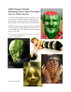 Edible Human Hybrids Photoshop Proves Mom Was Right