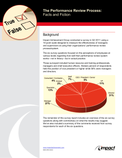 The Performance Review Process: Facts and Fiction