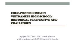 Education Reform in Vietnamese High School