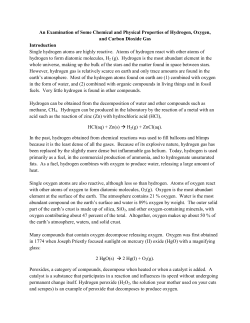 An Examination of Some Chemical and Physical Properties of